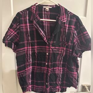 Victoria’s Secret Plaid shorts holiday PJ pajama set L